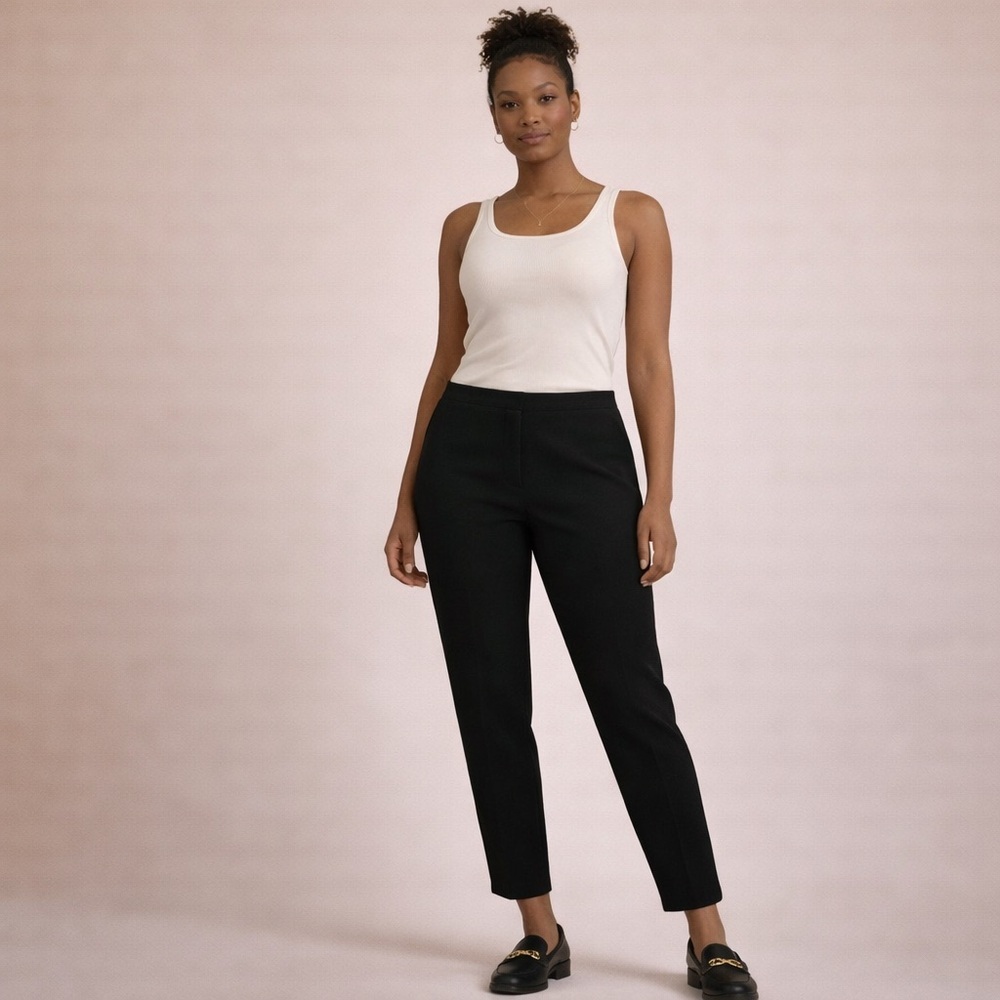 Forever 21 Black Dress Pants Tailored Work Office Classic Chic Size M